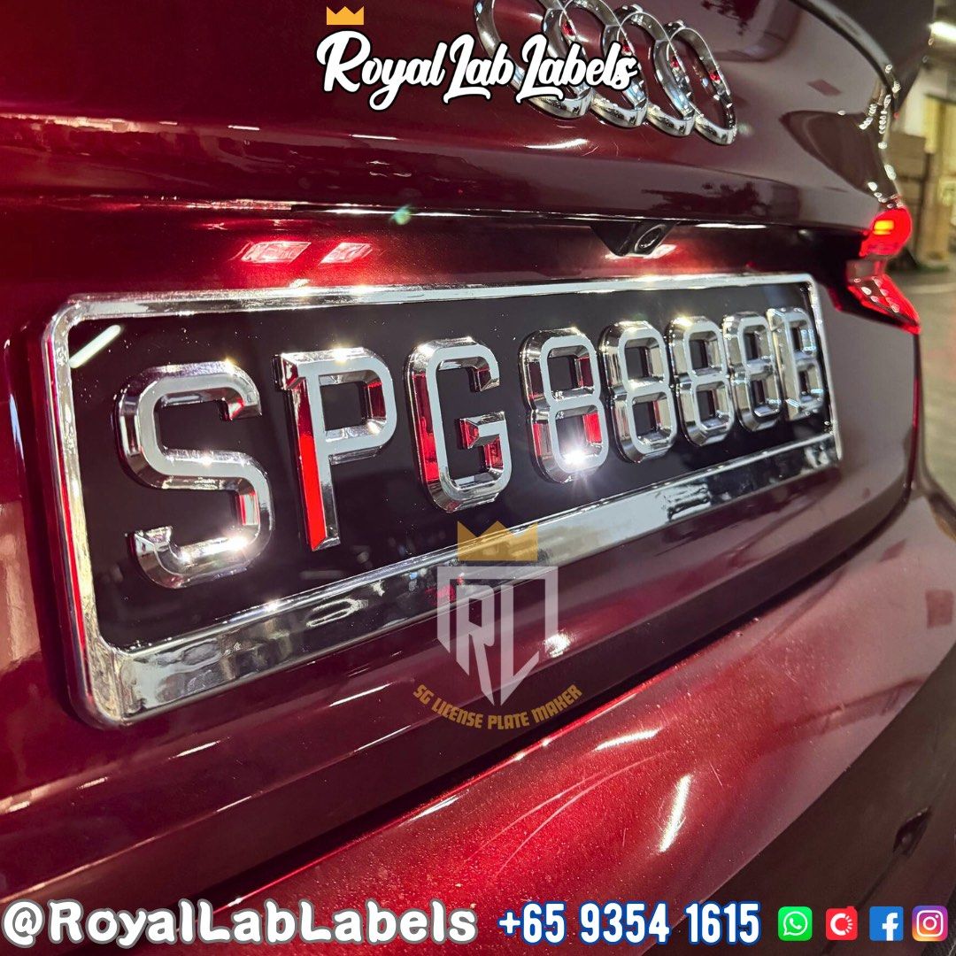 [3D Popout] 3D Polished / Mirror Chrome Car Plates _0