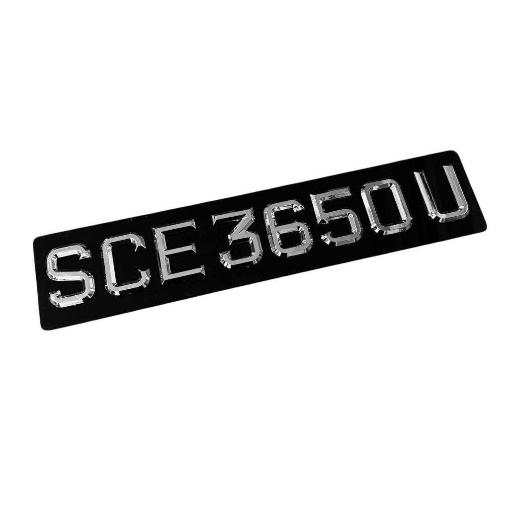 [3D Popout] 3D Polished / Mirror Chrome Car Plates _5