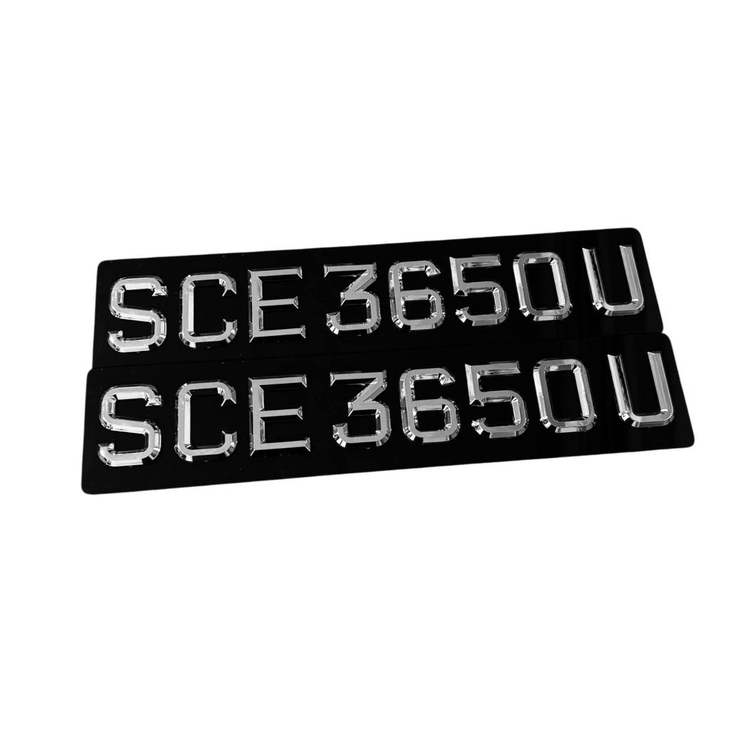 [3D Popout] 3D Polished / Mirror Chrome Car Plates _7