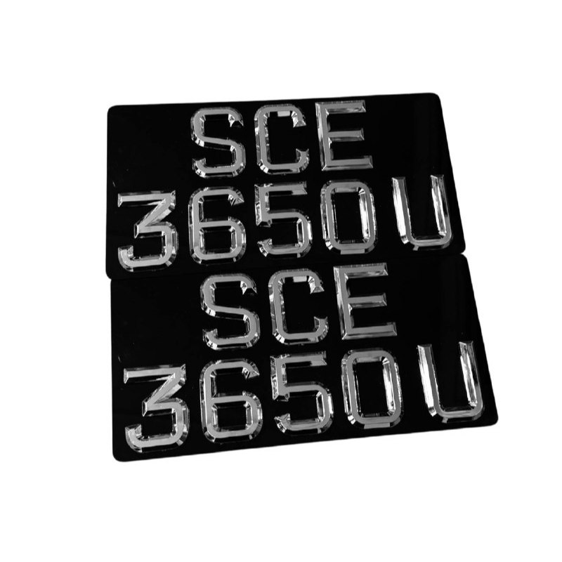 [3D Popout] 3D Polished / Mirror Chrome Car Plates _8