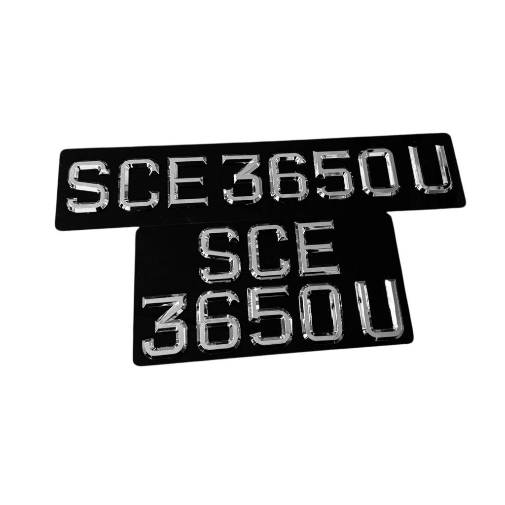 [3D Popout] 3D Polished / Mirror Chrome Car Plates _9