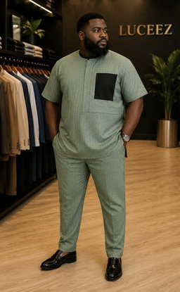 Luceez Male Grey Plus Size Set