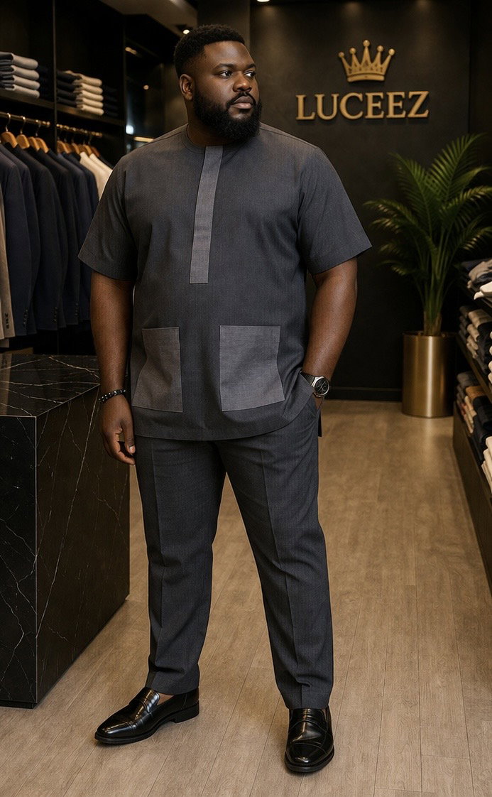 Luceez Male Double Pocket Grey 2 Piece Set 2xl_0