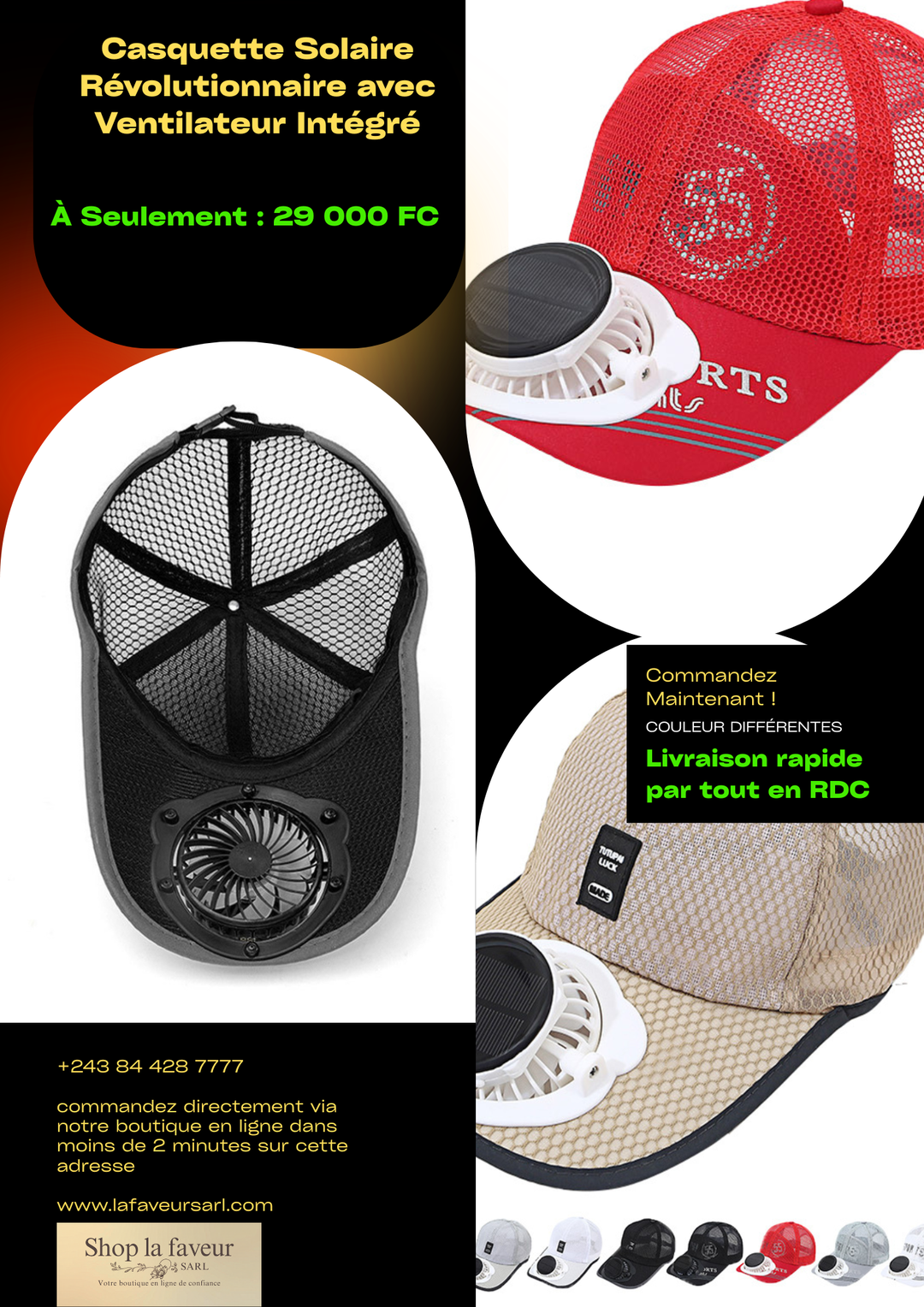 Casquette Solaire Révolutionnaire avec Ventilateur Intégré