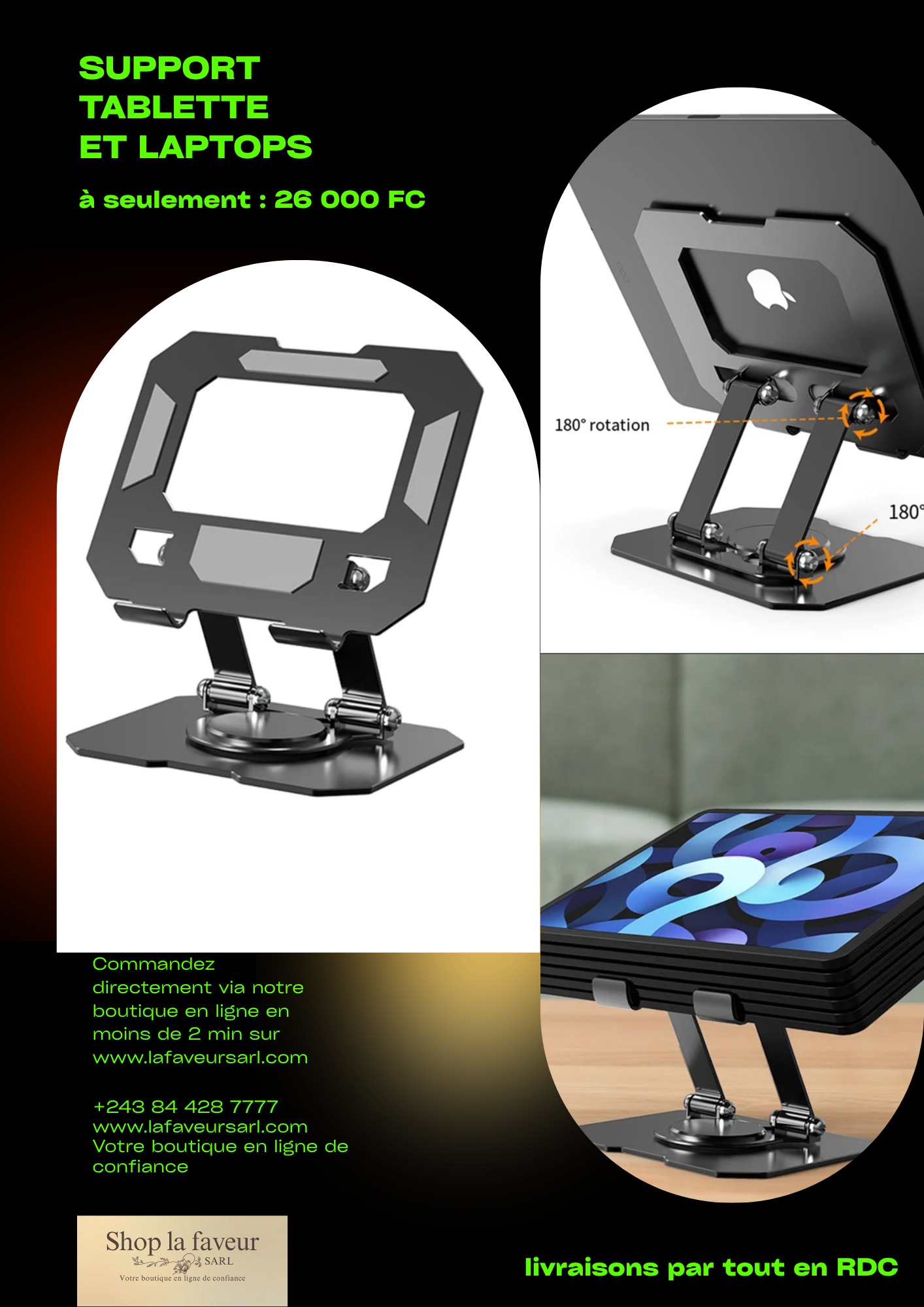 Support Ergonomique pour Tablettes et Laptops_0