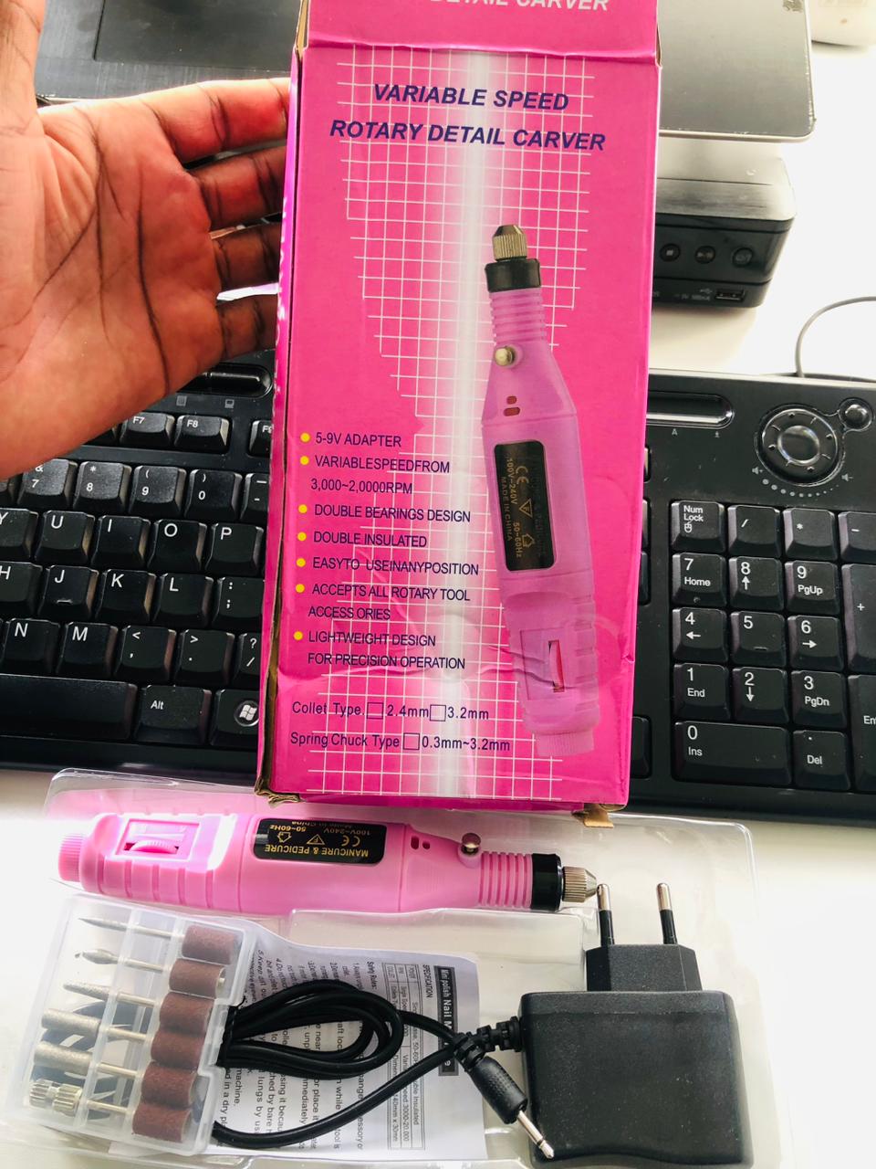 Nail drill, Variable speed rotary detail carver-(Maseru, Bizhive product)_2