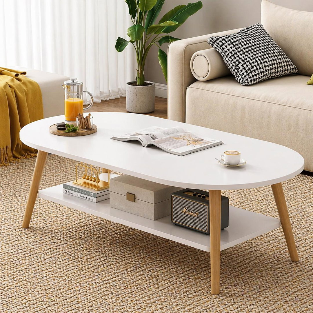 2 Tier Oval Coffe Table