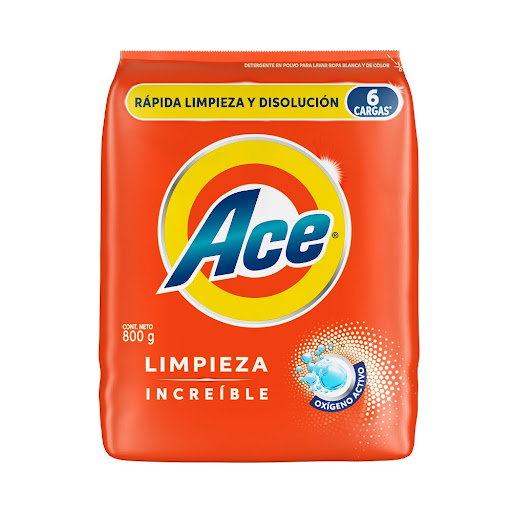 Detergente En Polvo Ace Limpieza Increíble x 800 gr_0