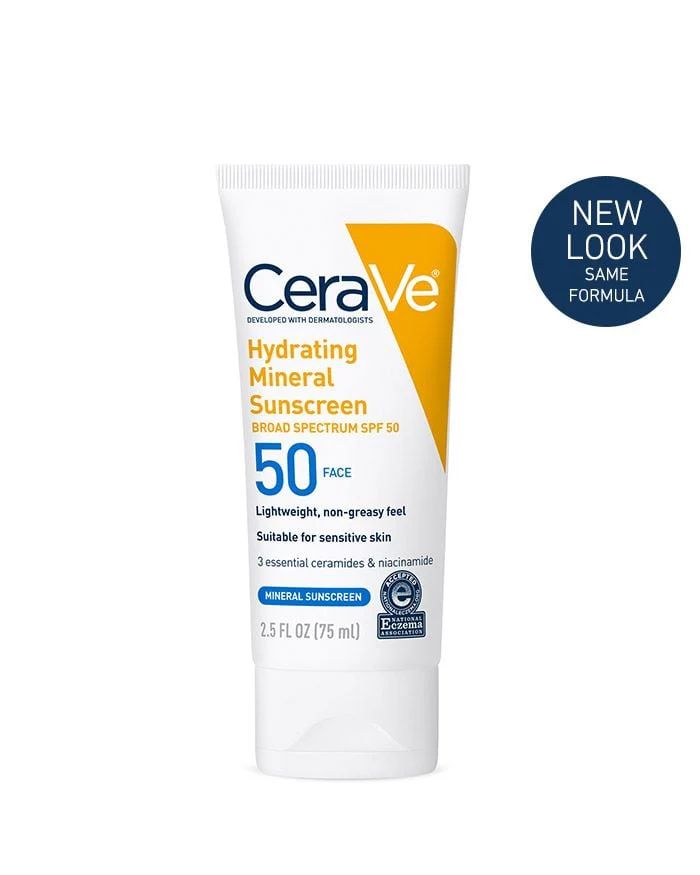 CERAVE Hydrating Mineral Sunscreen SPF 50 Face Lotion واقي الشمس مينرال من سيرافي