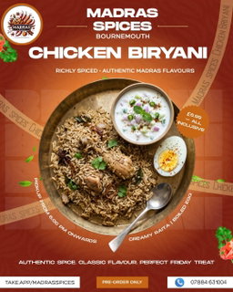 Madras Spices Friday Specials - Chicken Biryani