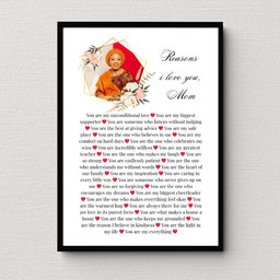 30 Reasons I Love You Mom Photo Frame