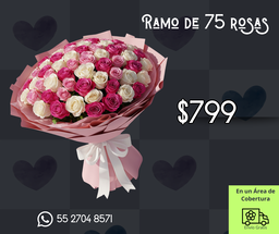 Ramo de 75 rosas