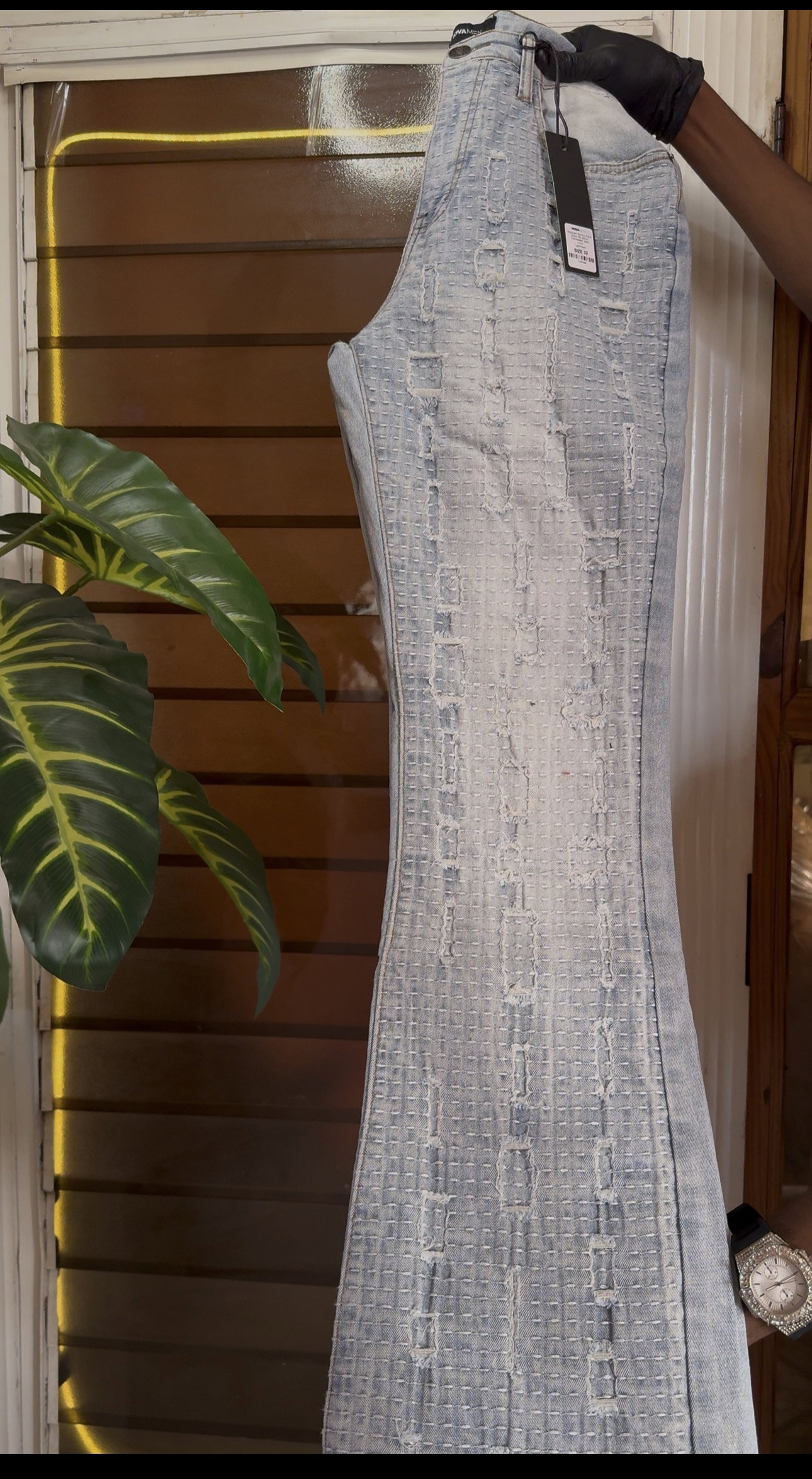 Stacked Skinny Flare Stitch By Stitch Distressed - Light 1Zw809_1