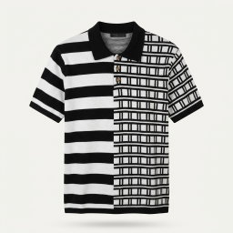 Twice As Nice Contrast Polo - Black 1ZW504