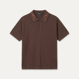 Roses Are Red Polo Short Sleeve Polo - Brown 1ZW506