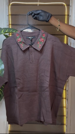 Roses Are Red Polo Short Sleeve Polo - Brown 1ZW506