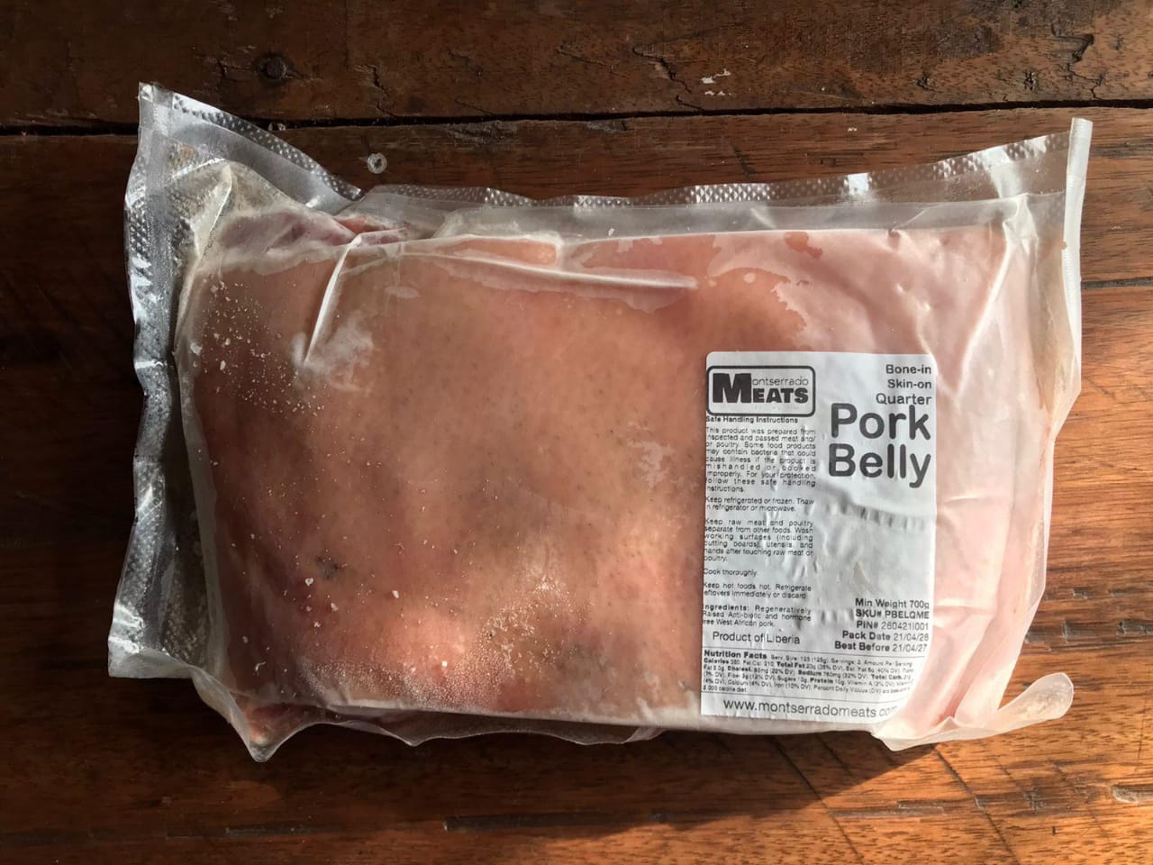 Quarter Pork Belly