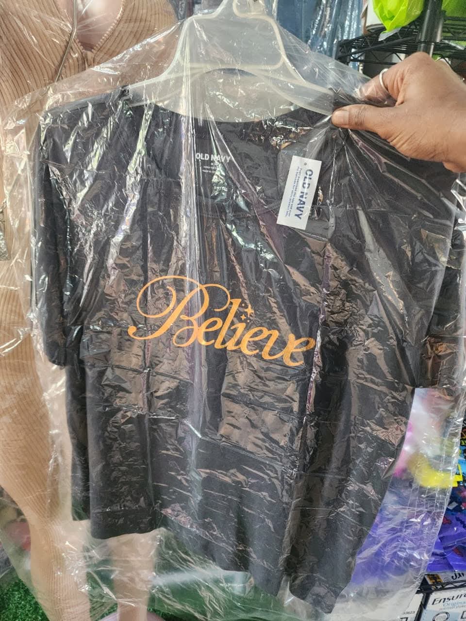 Oldnavy female BELIEVE tshirt