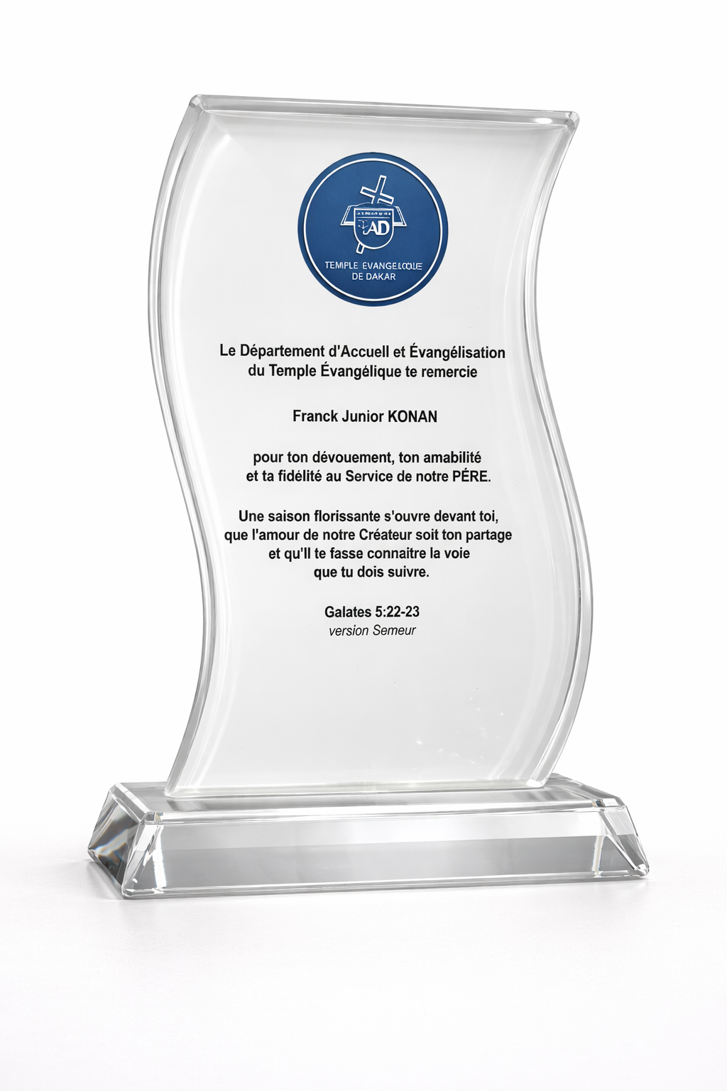 trophée en verre cristal _1