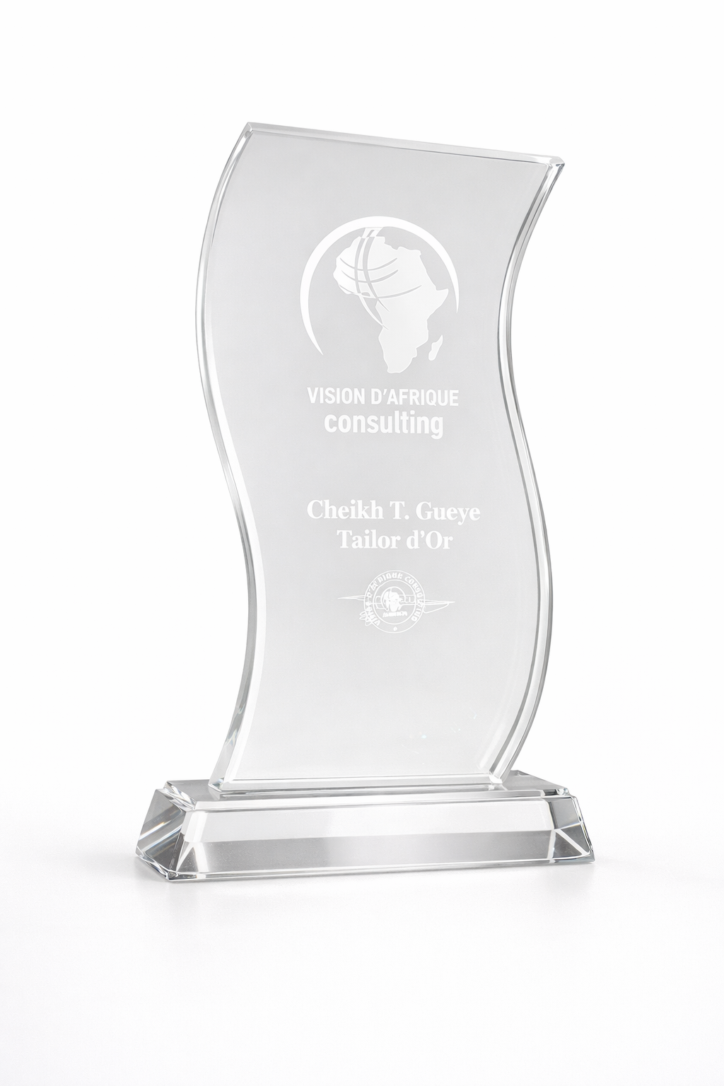 trophée en verre cristal _0