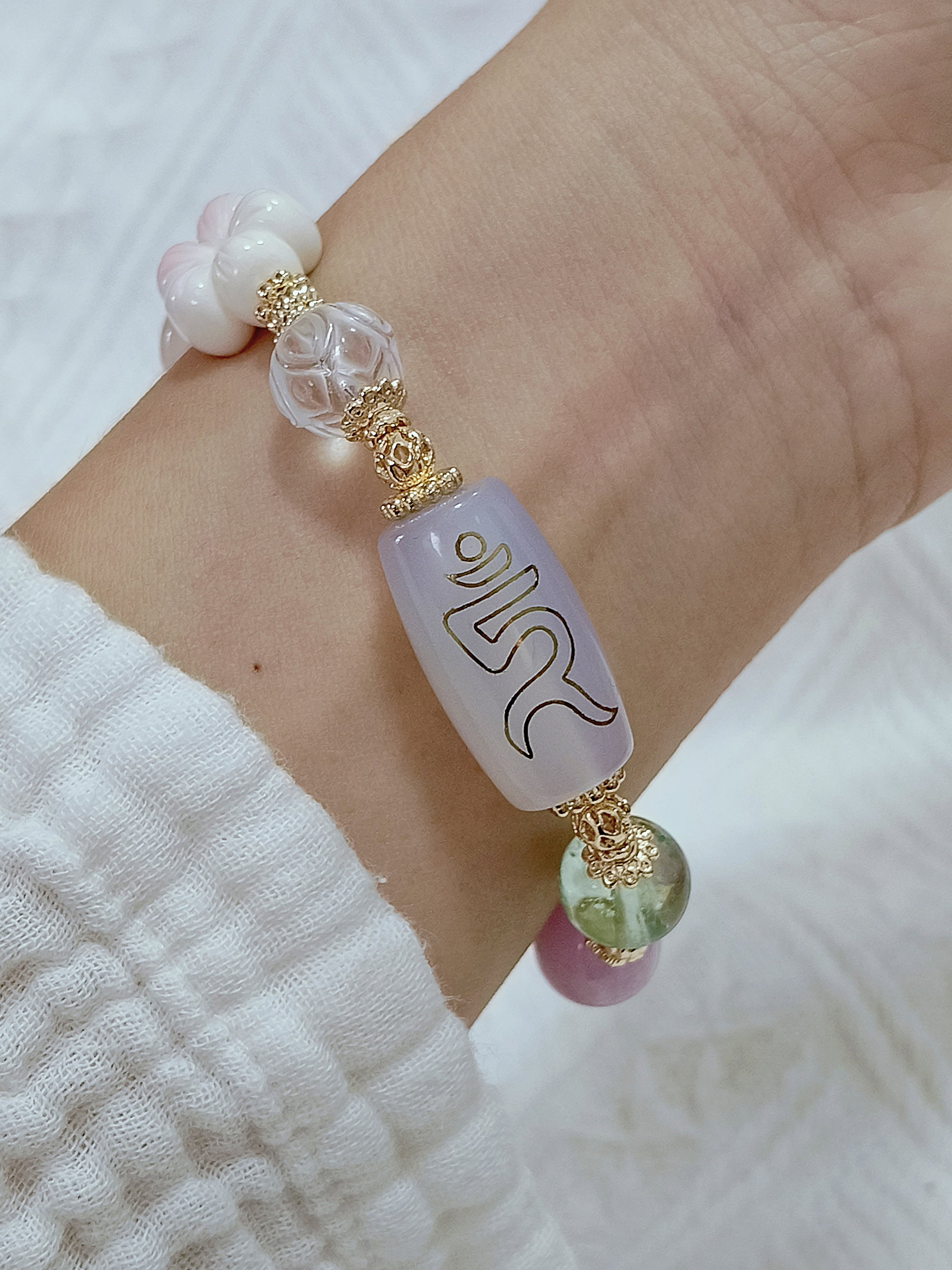 Green Tara Seed Syllable Bracelet_2