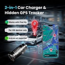 Carregador Rápido Duplo + Rastreador Inteligente ( Transforme Seu Carro em um Hub Inteligente)