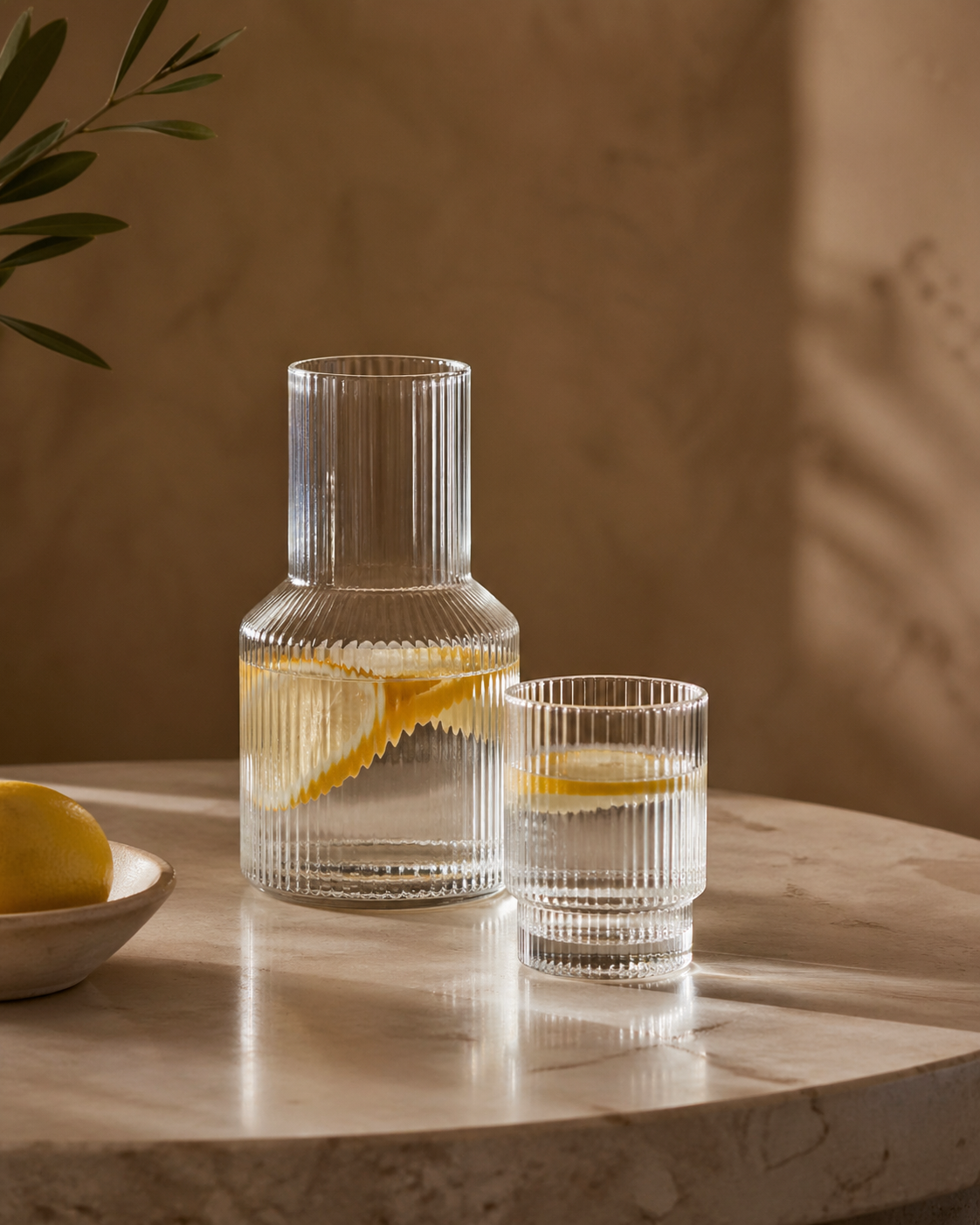 Glass Carafe & Tumbler Set_0