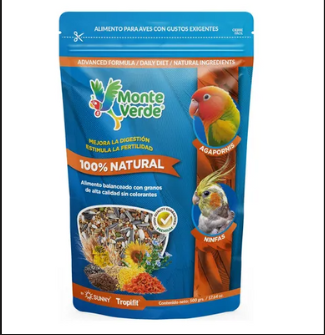ALIMENTO P/AVES AGAPORNIS/NINFAS 500GR