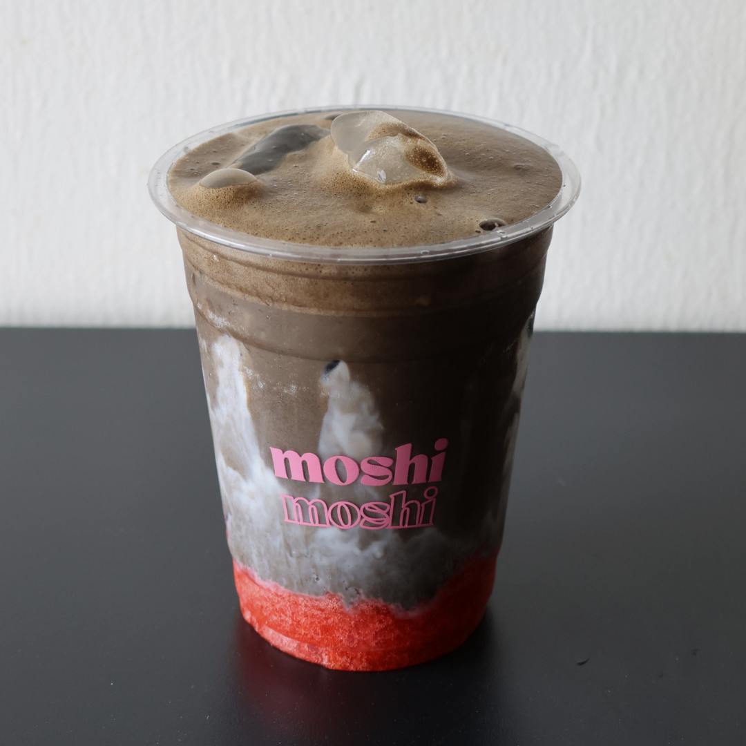 Strawberry Dark Roast Hojicha Latte