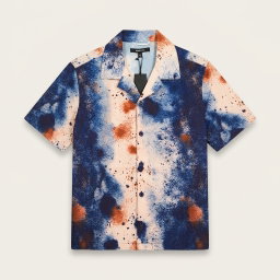 Relaxed Oxide Seersucker C Shirt - Multi Color 1ZW008
