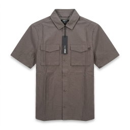 Crinkled Cotton Nylon Shirt - Dark Grey 1ZW012
