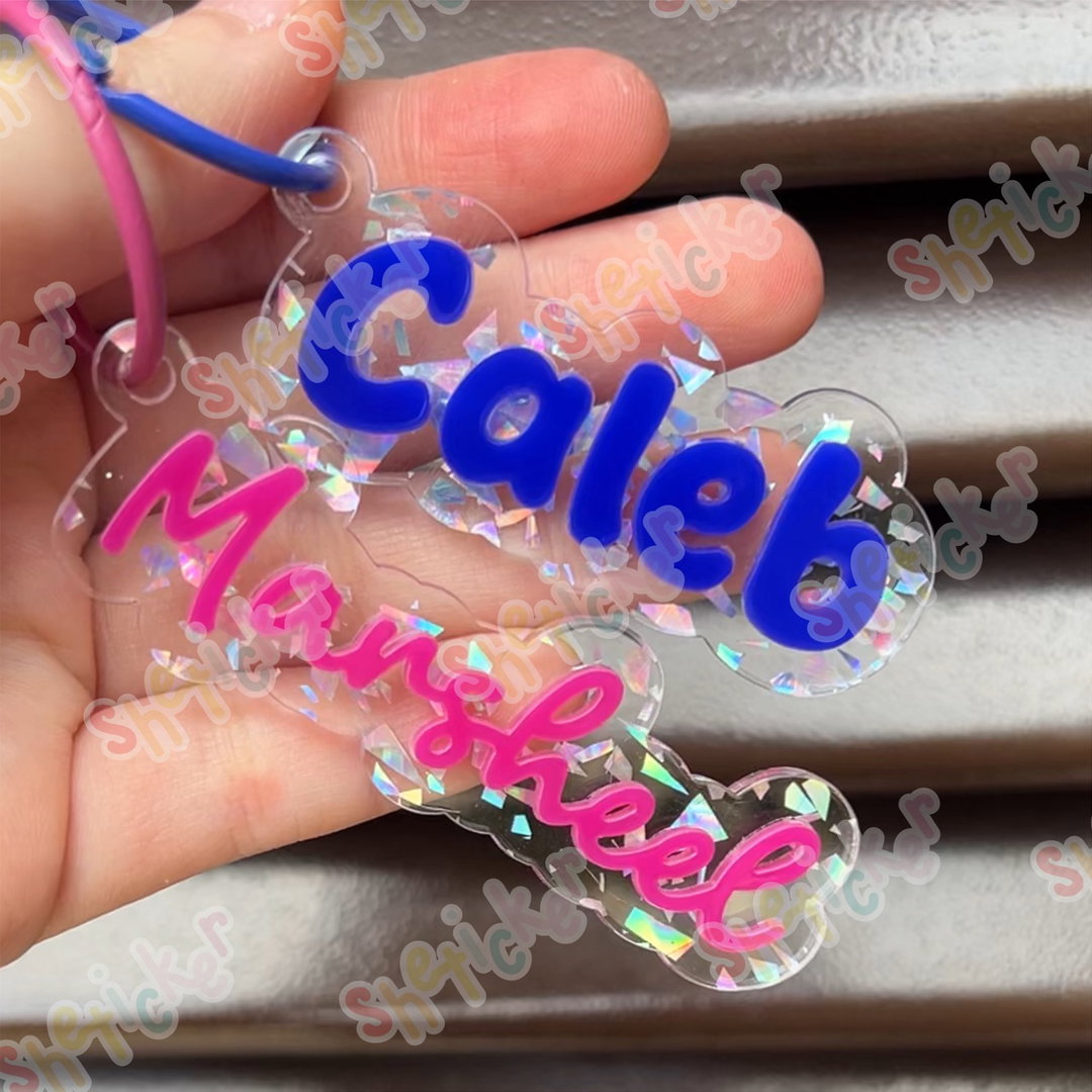 3D Acrylic Keychain SPARKLY