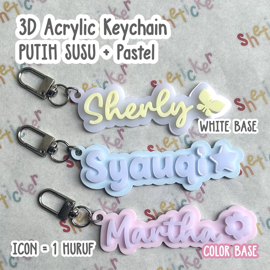 3D Acrylic Keychain PASTEL