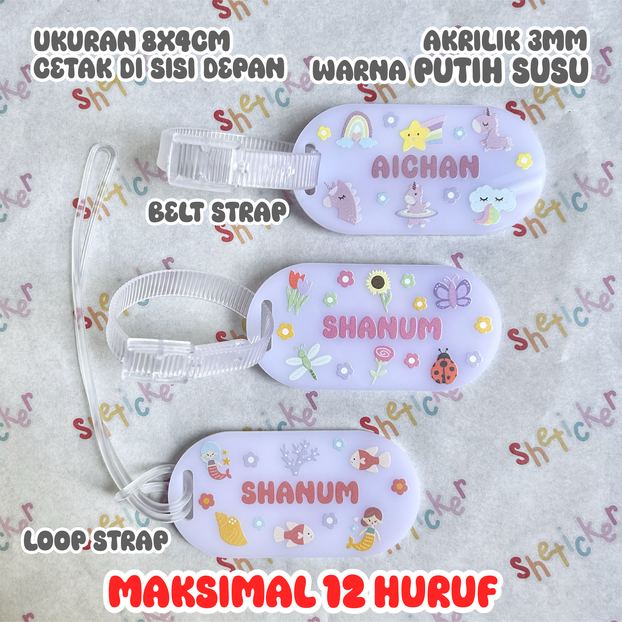 Bag Tag Karakter PUTIH SUSU_0