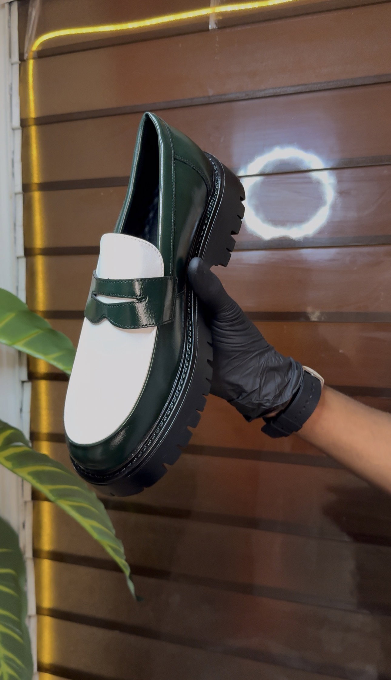 Loafers Green & white 1ZW1000