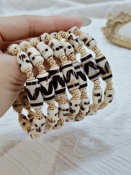 Yak Bone Chitipati + White Tiger Tooth Bracelet