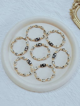 Yak Bone Chitipati + White Tiger Tooth Bracelet