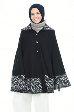 Black and White Poncho  