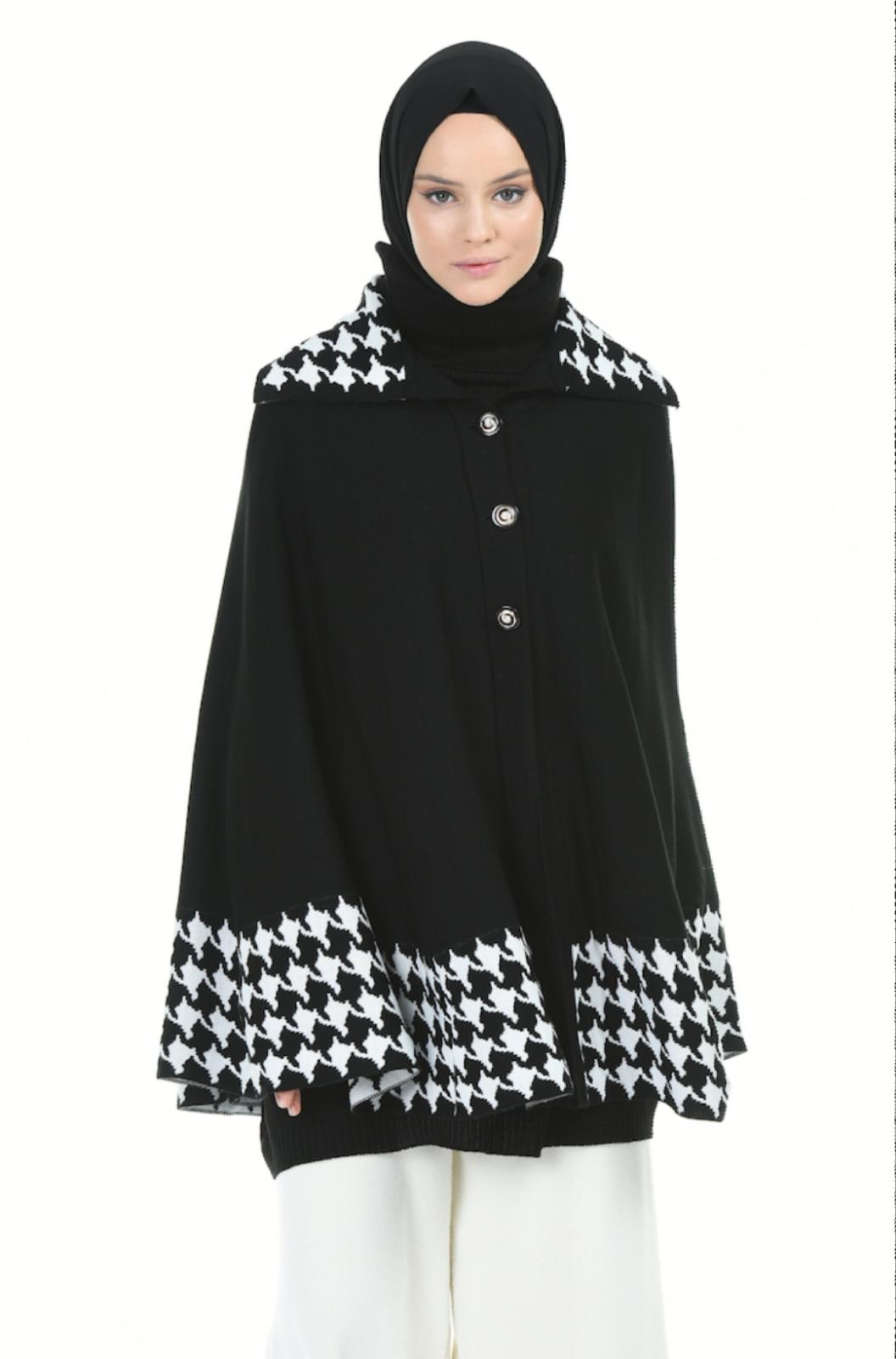 Black and White Poncho