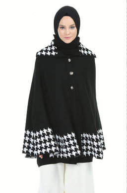 Black and White Poncho     