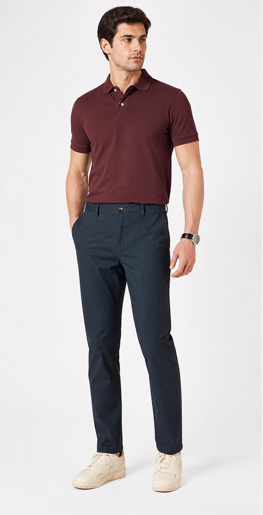 Mens Slim-Fit Wrinkle-Resistant Flat-Front Chino Pant
