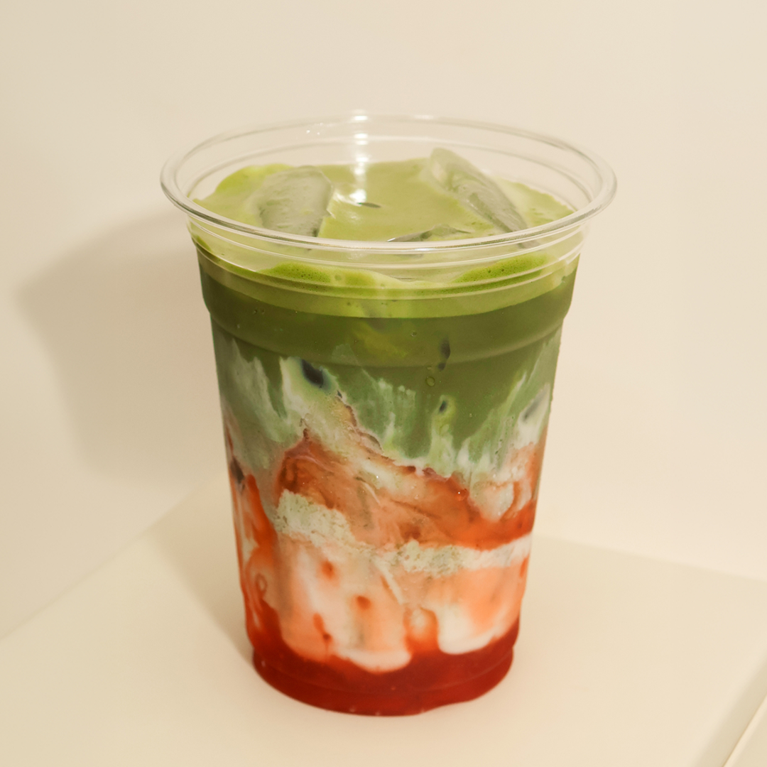Iced Strawberry Matcha Latte