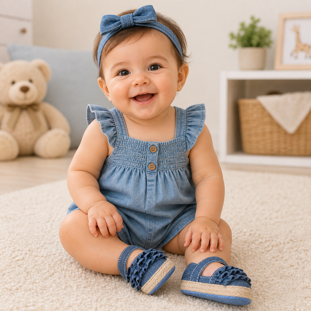 Denim New Born Sandals_0