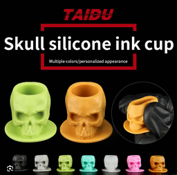 Silicon Skull Cups for Tattoo/PMU 100pcs/Bag