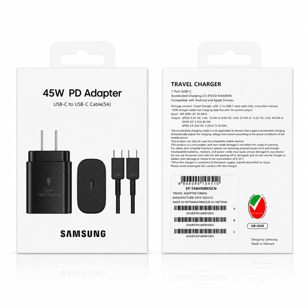 Cargador Samsung Tipo C | 45W
