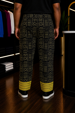 Luceez Male Ankara and Asooke Pants Large