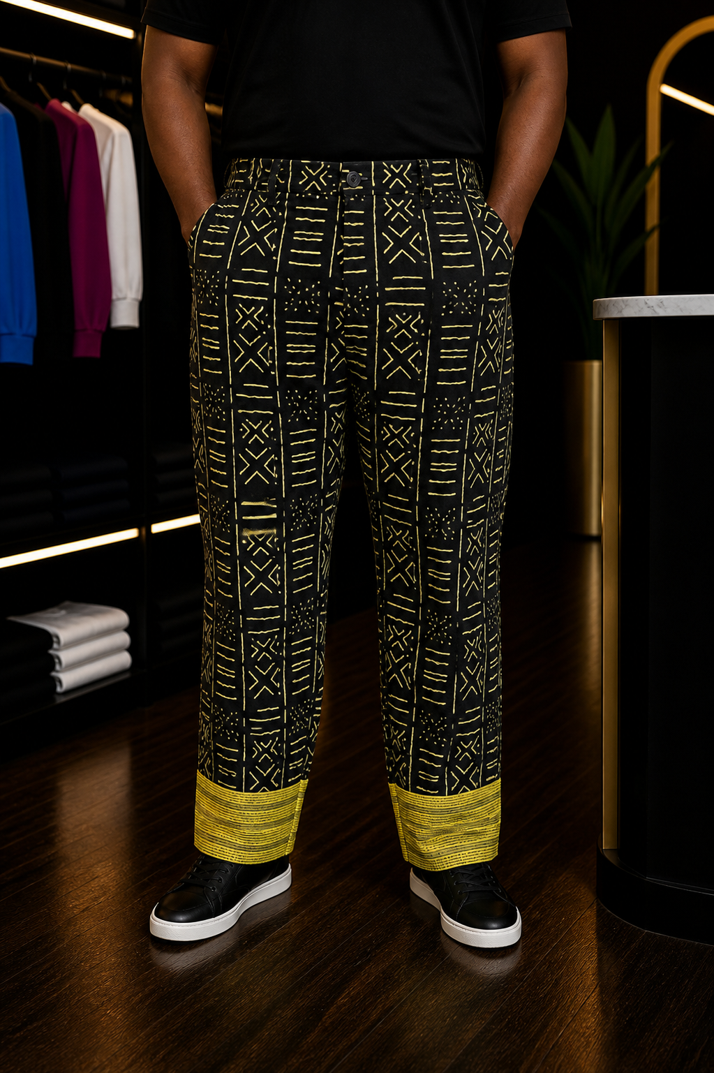 Luceez Male Ankara and Asooke Pants Large_0
