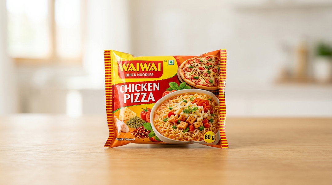 WAIWAI QUICK NOODLES CHICKEN PIZZA 60 GM 