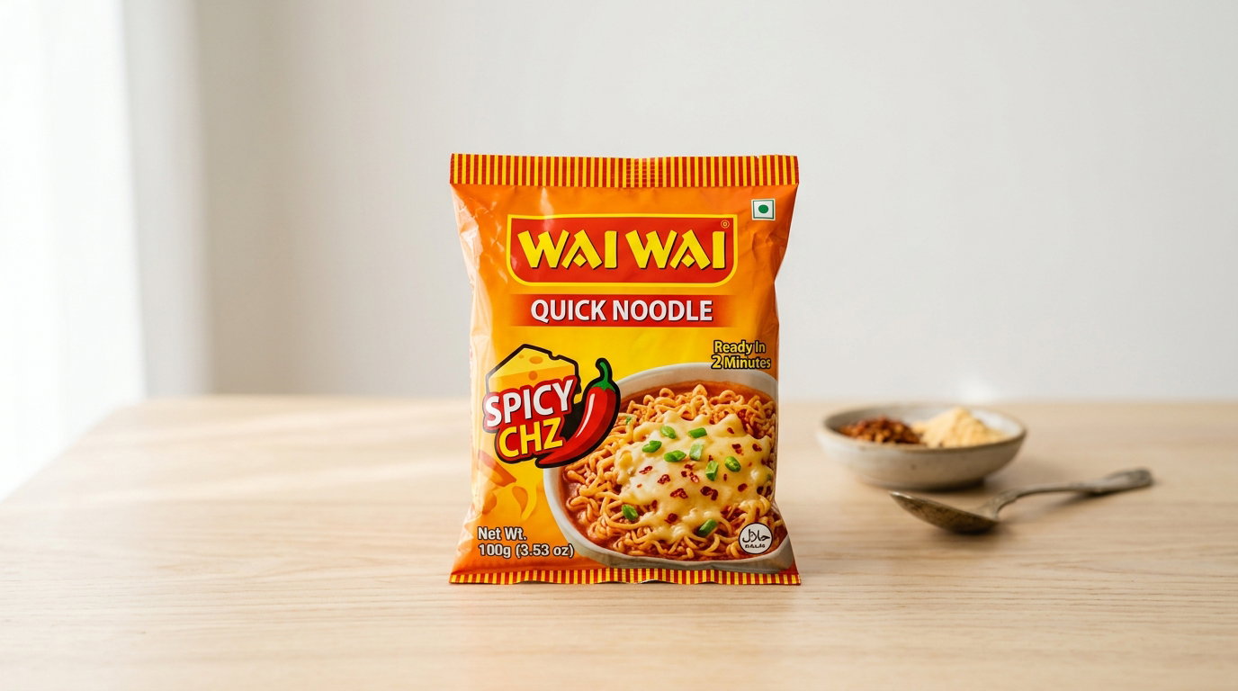 WAI WAI QUICK NOODLE SPICY CHZ 100 GM _0