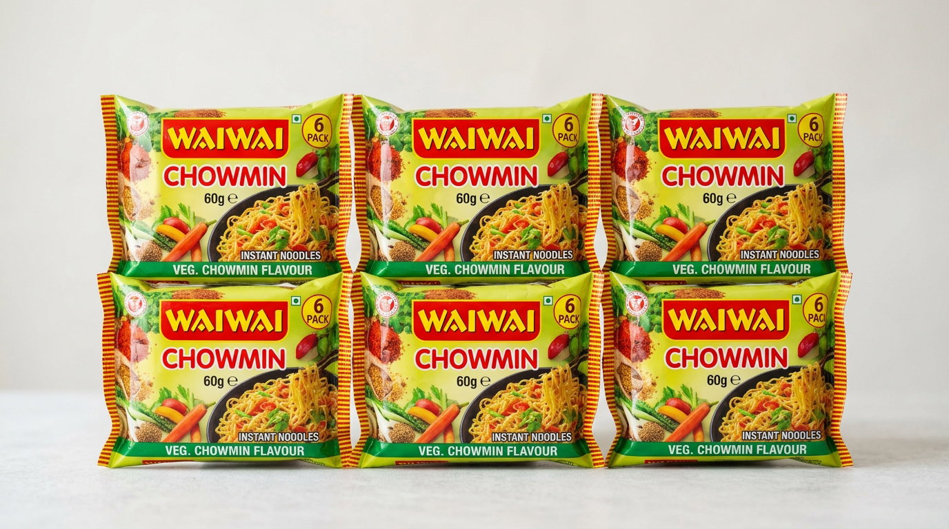 WAIWAI NOODLES CHOWMIN 60 GM 6 PACK_0